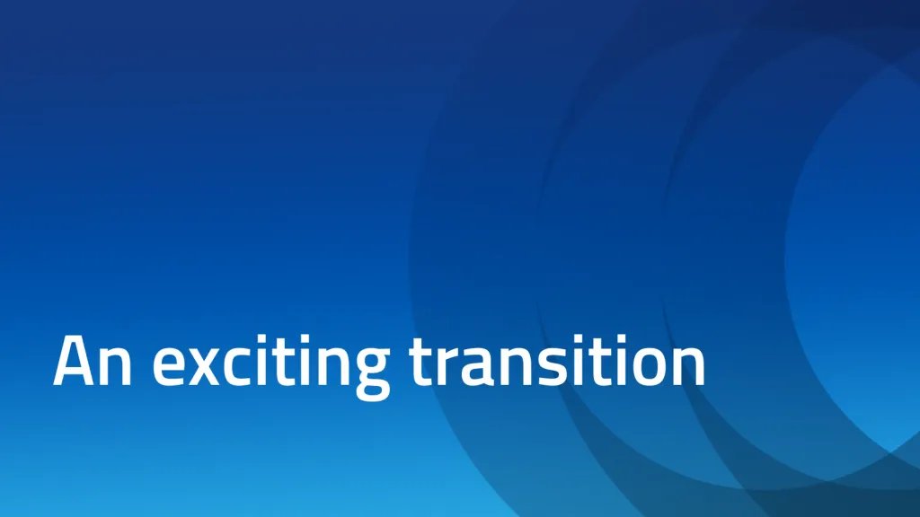 An exciting transition blue graphic image