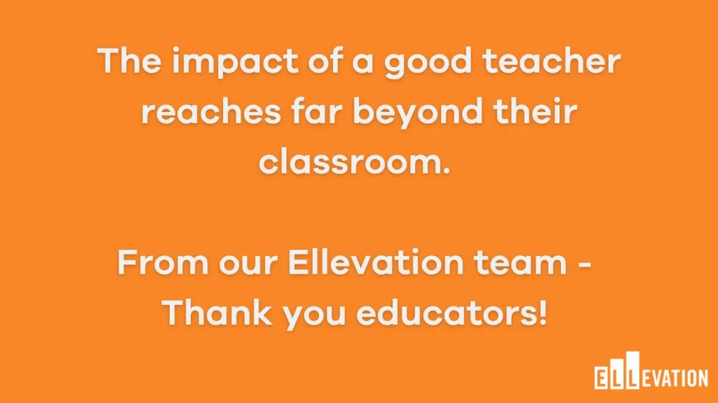 A "Thank You" To Educators, From Students