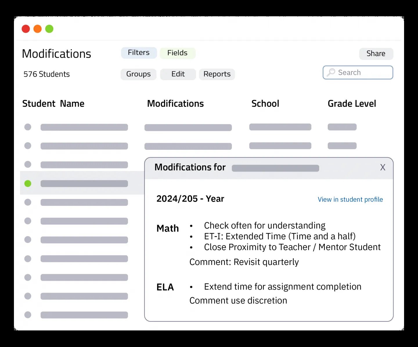 Screenshot of platform dashboard