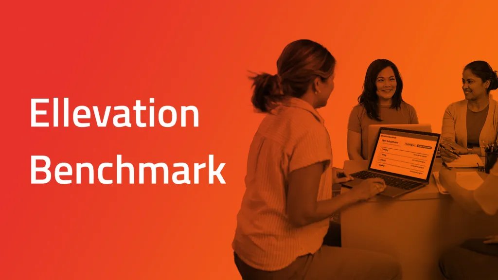 3 teachers sit around a computer to give benchmark assessments to their students