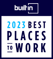 2023 Badge for Best Place to Work, awarded by BuiltIn